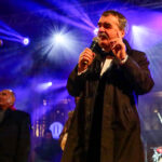 1.1.2017 Kielce. Sylwester pod gwiazdami na Rynku. Równo o dwunastej prezydent Wojciech Lubawski złożył życzenia kielczanom. / Wojciech Habdas / Radio Kielce