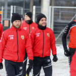 9.1.2017 Kielce. Pierwszy w 2017 roku trening piłkarzy Korony Kielce / Wojciech Habdas / Radio Kielce