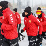 9.1.2017 Kielce. Pierwszy w 2017 roku trening piłkarzy Korony Kielce / Wojciech Habdas / Radio Kielce