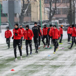 9.1.2017 Kielce. Pierwszy w 2017 roku trening piłkarzy Korony Kielce / Wojciech Habdas / Radio Kielce