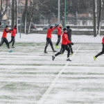9.1.2017 Kielce. Pierwszy w 2017 roku trening piłkarzy Korony Kielce / Wojciech Habdas / Radio Kielce