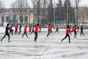 Trening piłkarzy Korony Kielce / Wojciech Habdas / Radio Kielce