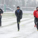 9.1.2017 Kielce. Pierwszy w 2017 roku trening piłkarzy Korony Kielce / Wojciech Habdas / Radio Kielce