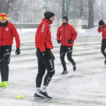 9.1.2017 Kielce. Pierwszy w 2017 roku trening piłkarzy Korony Kielce / Wojciech Habdas / Radio Kielce