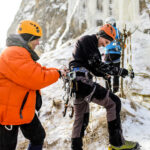 9.1.2017 Kielce. Ekstremalna wspinaczka zimowa na sztucznym lodospadzie na Kadzielni / Wojciech Habdas / Radio Kielce