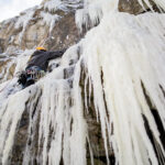 9.1.2017 Kielce. Ekstremalna wspinaczka zimowa na sztucznym lodospadzie na Kadzielni / Wojciech Habdas / Radio Kielce