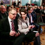 19.1.2017 Kielce. Otwarte spotkanie z posłami PO Joanną Muchą, Agnieszką Pomaską, Sławomirem Nitrasem, Pawłem Olszewskim, Cezarym Tomczykiem i Rafałem Trzaskowskim  w Wojewódzkim Domu Kultury w Kielcach / Wojciech Habdas / Radio Kielce