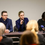 25.1.2017 Kielce. Spotkanie z Barbarą Nowacką, Pauliną Piechną-Więckiewicz, Dariuszem Jońskim, Janem Cedzyńskim. / Wojciech Habdas / Radio Kielce