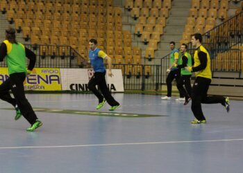 Celje. Trening Vive (18 lutego 2017 r) / Krzysztof Bujnowicz / Radio Kielce