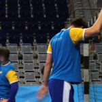 2017-02-08 SAP Arena w Mannheim - trening szczypiornistów Vive Tauronu Kielce przed meczem z Rhein Neckar Loewen / Krzysztof Bujnowicz / Radio Kielce