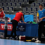 2017-02-08 SAP Arena w Mannheim - trening szczypiornistów Vive Tauronu Kielce przed meczem z Rhein Neckar Loewen / Krzysztof Bujnowicz / Radio Kielce