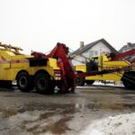 2017-02-02 Wilków, ciężarówka w rowie, tir, wypadek, holownik / Jarosław Kubalski / Radio Kielce