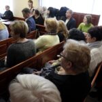 2017-02-14. Starachowice. Sąd Rejonowy. Proces zwolnionego personelu medycznego, który 2 listopada 2016 roku pracował na oddziale ginekologiczno-położniczym w tamtejszym szpitalu. / Jarosław Kubalski / Radio Kielce