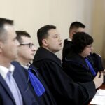 2017-02-14. Starachowice. Sąd Rejonowy. Proces zwolnionego personelu medycznego, który 2 listopada 2016 roku pracował na oddziale ginekologiczno-położniczym w tamtejszym szpitalu. / Jarosław Kubalski / Radio Kielce