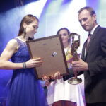 03.02.2017. Kielce. Gala 65. Plebiscytu Świętokrzyskie Gwiazdy Sportu 2016. 10 miejsce: Klaudia Petters – triathlon Akwedukt Kielce. / Jarosław Kubalski / Radio Kielce