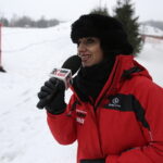 04.02.2017 Krajno. Zawody narciarskie o Puchar Radia Kielce. Prowadząca Magdalena Sitek. / Jarosław Kubalski / Radio Kielce