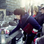 10.02.2017 Kielce. Rocznica masowych deportacji ludności polskiej w głąb ZSRR - uroczystość przed Pomnikiem Sybiraków i Pomnikiem Katyńskim. / Jarosław Kubalski / Radio Kielce