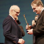 20.02.2017 Kielce. KCK. Nagrody Miasta Kielce. Profesor Stanisław Głuszek. / Jarosław Kubalski / Radio Kielce