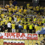 18.02.2017 Celje. Mecz Ligii Mistrzów Celje Pivovarna Lasko - Vive Tauron Kielce. I połowa meczu. / Krzysztof Bujnowicz / Radio Kielce