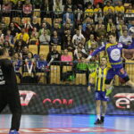 18.02.2017 Celje. Mecz Ligii Mistrzów Celje Pivovarna Lasko - Vive Tauron Kielce. I połowa meczu. / Krzysztof Bujnowicz / Radio Kielce