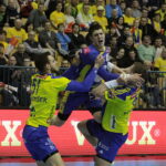 18.02.2017 Celje. Mecz Ligii Mistrzów Celje Pivovarna Lasko - Vive Tauron Kielce. I połowa meczu. / Krzysztof Bujnowicz / Radio Kielce