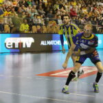 18.02.2017 Celje. Mecz Ligii Mistrzów Celje Pivovarna Lasko - Vive Tauron Kielce. I połowa meczu. / Krzysztof Bujnowicz / Radio Kielce