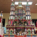 05.02.2017 Szaniec. Krakowskie szopki ze zbiorów Muzeum Historycznego Miasta Krakowa  w Wiejskim Domu Kultury. / Kamil Włosowicz / Radio Kielce