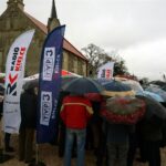 Interwencja. Mieszkańcy Piasku Wielkiego w gminie Nowy Korczyn protestują przeciwko budowie biogazowni / Krzysztof Bujnowicz / Radio Kielce