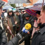 Interwencja. Mieszkańcy Piasku Wielkiego w gminie Nowy Korczyn protestują przeciwko budowie biogazowni / Krzysztof Bujnowicz / Radio Kielce