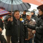 Interwencja. Mieszkańcy Piasku Wielkiego w gminie Nowy Korczyn protestują przeciwko budowie biogazowni / Krzysztof Bujnowicz / Radio Kielce