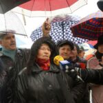 Interwencja. Mieszkańcy Piasku Wielkiego w gminie Nowy Korczyn protestują przeciwko budowie biogazowni / Krzysztof Bujnowicz / Radio Kielce