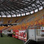 11.03.2017 Ekipa Radia Kielce i TVP3 Kielce na stadionie Jagiellonii Białystok / Krzysztof Bujnowicz / Radio Kielce