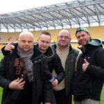 11.03.2017 Ekipa Radia Kielce i TVP3 Kielce na stadionie Jagiellonii Białystok / Krzysztof Bujnowicz / Radio Kielce