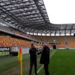 11.03.2017 Ekipa Radia Kielce i TVP3 Kielce na stadionie Jagiellonii Białystok / Krzysztof Bujnowicz / Radio Kielce
