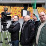 11.03.2017 Ekipa Radia Kielce i TVP3 Kielce na stadionie Jagiellonii Białystok / Krzysztof Bujnowicz / Radio Kielce