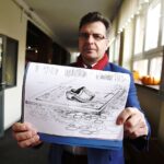 Forma artystyczna poświęcona pamięci Tadeusza Maja, długoletniego dyrektora Zespołu Państwowych Szkół Sztuk Plastycznych w Kielcach stanie na terenie placówki / Jarosław Kubalski / Radio Kielce