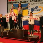 Sandra Sołtyszewska z Tęczy Społem Kielce została wicemistrzynią Europy juniorek w trójboju siłowym klasycznym / Tęcza Społem Kielce