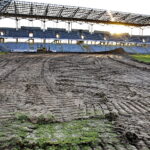 04.03.2017 Kielce. Rozpoczęła się wymiana murawy na Kolporter Arenie. / Jarosław Kubalski / Radio Kielce