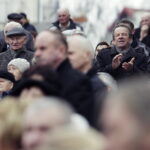 12.03.2017 Bieliny. Uroczystości pod pomnikiem upamiętniającym zamordowanych przez Niemców mieszkańców. / Jarosław Kubalski / Radio Kielce