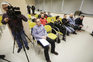 16.03.2017 Kielce. Konferencja prasowa przed meczem sprawdzającym reprezentacji U21 Polska - Czechy. / Jarosław Kubalski / Radio Kielce