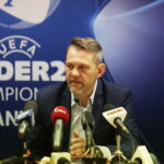 16.03.2017 Kielce. Konferencja prasowa przed meczem sprawdzającym reprezentacji U21 Polska - Czechy. Wiceprezes ŚZPN Tomasz Domaradzki. / Jarosław Kubalski / Radio Kielce