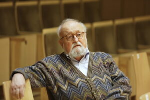 24.03.2017 Kielce. Krzysztof Penderecki podczas próby w Filharmonii Świętokrzyskiej. / Jarosław Kubalski / Radio Kielce