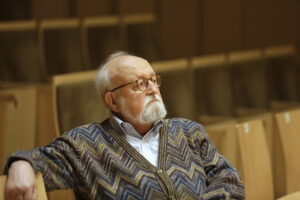 24.03.2017 Kielce. Krzysztof Penderecki podczas próby w Filharmonii Świętokrzyskiej. / Jarosław Kubalski / Radio Kielce