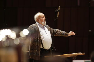 24.03.2017 Kielce. Krzysztof Penderecki podczas próby w Filharmonii Świętokrzyskiej. / Jarosław Kubalski / Radio Kielce