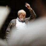 24.03.2017 Kielce. Krzysztof Penderecki podczas próby w Filharmonii Świętokrzyskiej. / Jarosław Kubalski / Radio Kielce