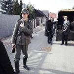 25.03.2017 Radoszyce. Plan zdjęciowy do filmu o Zbigniewie Kruszelnickim ps. "Wilk". / Jarosław Kubalski / Radio Kielce