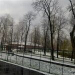 17.04.2017 Jędrzejów. Poniedziałek Wielkanocny ze śniegiem / Ewa Pociejowska - Gawęda / Radio Kielce