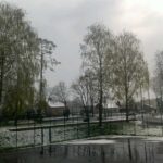 17.04.2017 Jędrzejów. Poniedziałek Wielkanocny ze śniegiem / Ewa Pociejowska - Gawęda / Radio Kielce