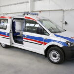 31.03.2017 Kutno. AMZ Kutno. Produkcja zabudów specjalnych samochodów użytkowych. Specjalistyczny samochód do przewożenia chorych dla hospicjum stacjonarnego im. św. Matki Teresy z Kalkuty w Kielcach. / Jarosław Kubalski / Radio Kielce