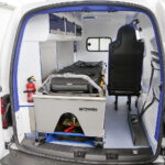 31.03.2017 Kutno. AMZ Kutno. Produkcja zabudów specjalnych samochodów użytkowych. Specjalistyczny samochód do przewożenia chorych dla hospicjum stacjonarnego im. św. Matki Teresy z Kalkuty w Kielcach. / Jarosław Kubalski / Radio Kielce